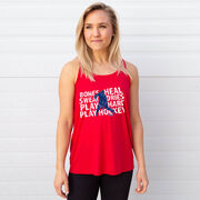 Hockey Flowy Racerback Tank Top - Bones Heal Hockey