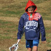 Guys Lacrosse Gameday Hoodie - Patriotic Lacrosse