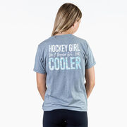 Hockey T-Shirt Short Sleeve - Hockey Girls Are Cooler (Back Design)