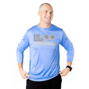 Pickleball Long Sleeve Performance Tee - Eat. Sleep. Pickleball