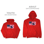 Hockey Hooded Sweatshirt - Patriotic Hockey