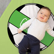 Soccer Baby Blanket - Personalized Soccer Ball