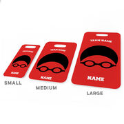 Swimming Bag/Luggage Tag - Personalized Swim Team Goggles and Cap