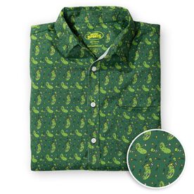 Pickleball Performance Short Sleeve Button Down Shirt - Big Dill