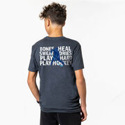 Hockey Short Sleeve T-Shirt - Bones Heal Hockey (Back Design) 
