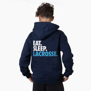 Lacrosse Hooded Sweatshirt - Eat. Sleep. Lacrosse. (Back Design)