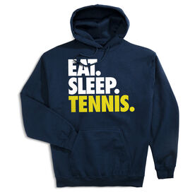 Tennis Hooded Sweatshirt - Eat. Sleep. Tennis. [Navy/Youth Large] - SS