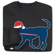 Hockey Crewneck Sweatshirt - Santa Hockey Dog