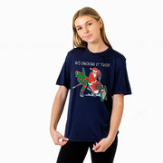 Hockey Short Sleeve Performance Tee - He's Checking It Twice