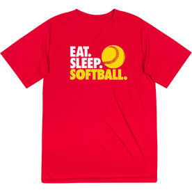 Softball Short Sleeve Performance Tee - Eat. Sleep. Softball.