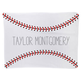 Baseball Baby Blanket - Baseball Stitches