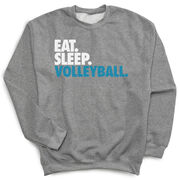 Volleyball Crewneck Sweatshirt - Eat Sleep Volleyball (Bold)