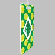 Tennis Bag/Luggage Tag - Personalized Tennis Pattern Monogram