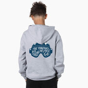 Skiing Hooded Sweatshirt - The Mountains Are Calling (Back Design)