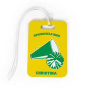 Cheerleading Bag/Luggage Tag - Personalized Cheer Team Pom Pom & Megaphone