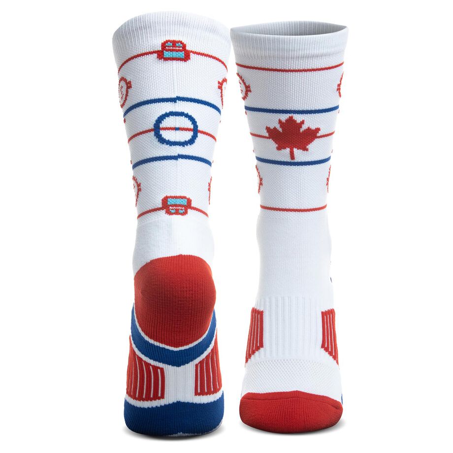 Hockey Woven Mid-Calf Socks - Rink (Canada)
