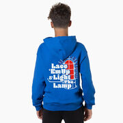 Hockey Hooded Sweatshirt - Lace 'Em Up And Light The Lamp (Back Design)