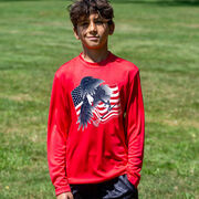 Guys Lacrosse Long Sleeve Performance Tee - Lacrosse Eagle