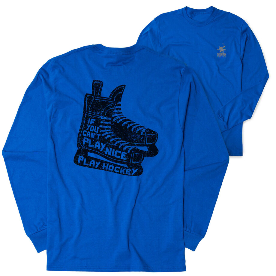 Hockey Tshirt Long Sleeve - Play Hockey (Back Design)