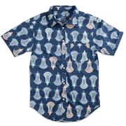 Lacrosse Performance Short Sleeve Button Down Shirt - Lax Head