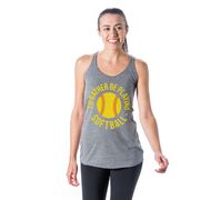 Softball Women's Everyday Tank Top - Rather Be Playing Softball Distressed
