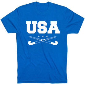 Field Hockey T-Shirt Short Sleeve - USA Field Hockey [Youth Small/Royal] - SS