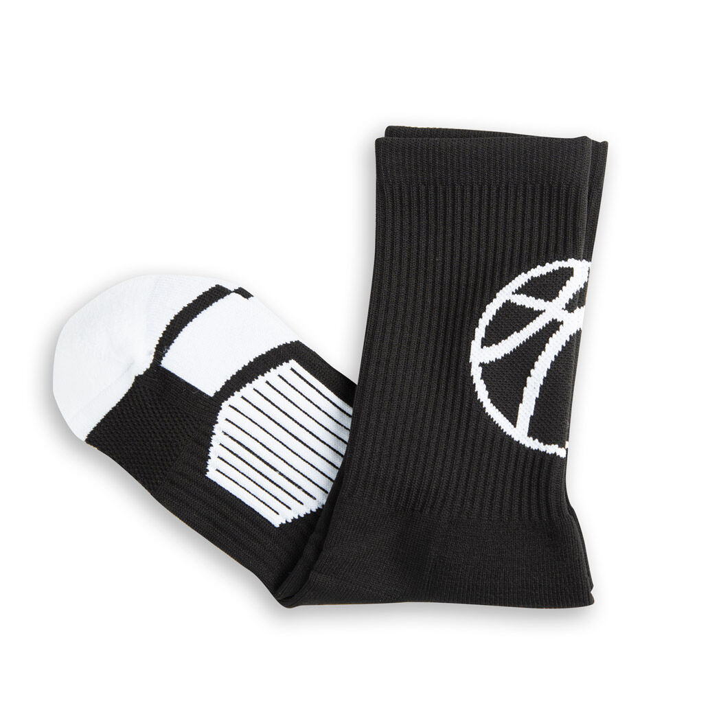 Black and white basketball socks store