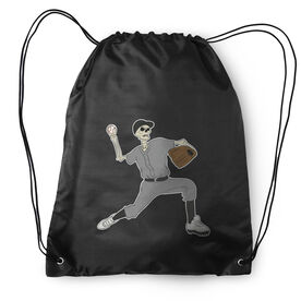 Baseball Drawstring Backpack - Baseball Bones 