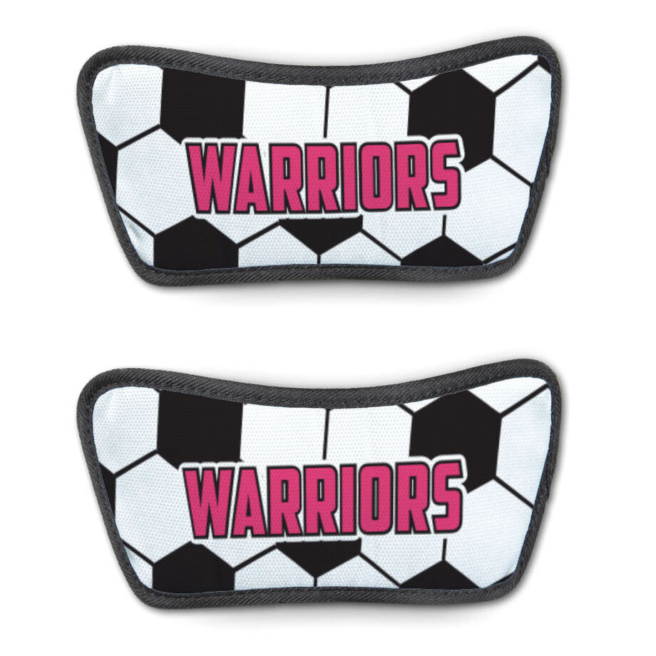 Soccer Repwell&reg; Sandal Straps - Soccer Ball Texture With Text - Personalization Image