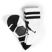 Hockey Woven Mid-Calf Socks - Player (White/Black)