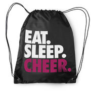 Cheerleading Drawstring Backpack Eat. Sleep. Cheer.