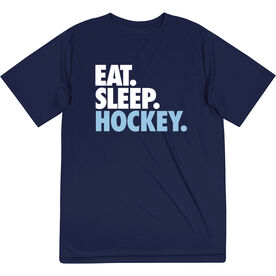 Hockey Short Sleeve Performance Tee - Eat. Sleep. Hockey.