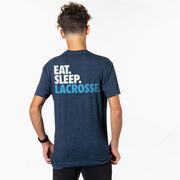 Lacrosse Short Sleeve T-Shirt - Eat. Sleep. Lacrosse. (Back Design)