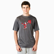 Basketball Short Sleeve Performance Tee - Slam Dunk Santa