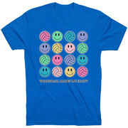 Volleyball Short Sleeve T-Shirt - Volleyball Makes Me Happy
