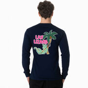 Guys Lacrosse Tshirt Long Sleeve - Lax Lizard (Back Design)