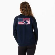Hockey Crewneck Sweatshirt - Patriotic Hockey (Back Design)