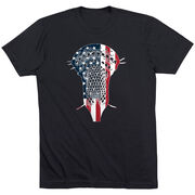 Guys Lacrosse Short Sleeve T-Shirt - Patriotic Stick