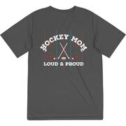 Hockey Short Sleeve Performance Tee - Loud and Proud Hockey Mom