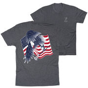 Guys Lacrosse Short Sleeve T-Shirt - Lacrosse Eagle (Back Design)