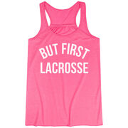 Lacrosse Flowy Racerback Tank Top - But First Lacrosse