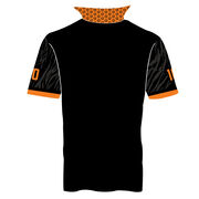 Custom Team Short Sleeve Polo Shirt - Soccer Pattern Color Block