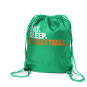 Basketball Sport Pack Cinch Sack Eat. Sleep. Basketball.
