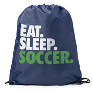 Soccer Drawstring Backpack Eat. Sleep. Soccer.