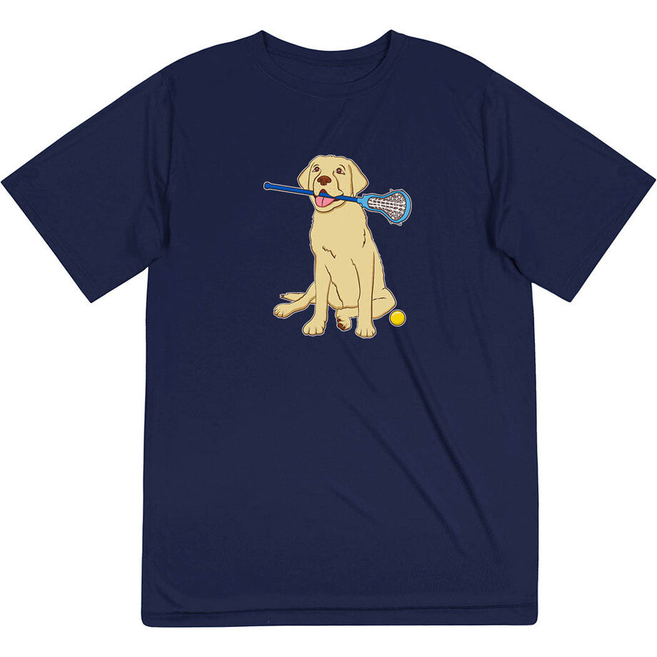 Girls Lacrosse Short Sleeve Performance Tee - Chase The Lax Dog