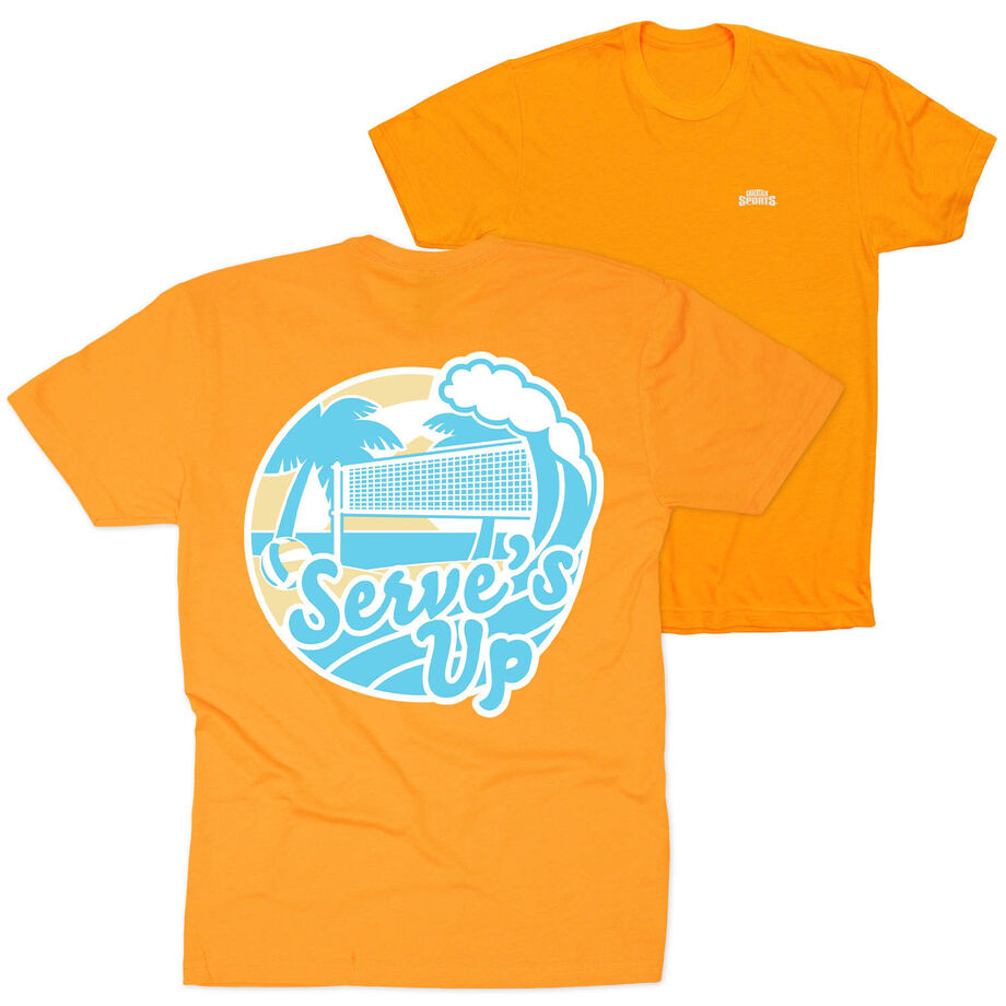 Volleyball Short Sleeve T-Shirt - Serve's Up (Back Design)