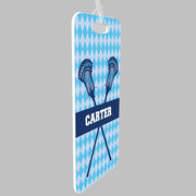 Guys Lacrosse Bag/Luggage Tag - Personalized Guys Crossed Sticks Pattern