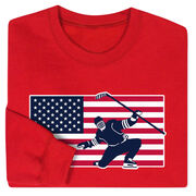 Hockey Crewneck Sweatshirt - Patriotic Hockey