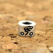 Sterling Silver Cyclist Large Hole Bead