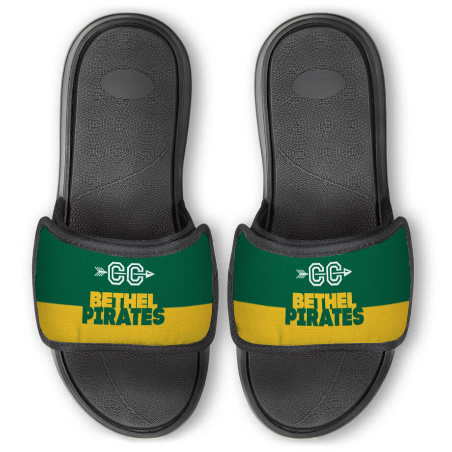 Cross Country Repwell&reg; Slide Sandals - Team Name Colorblock - Personalization Image